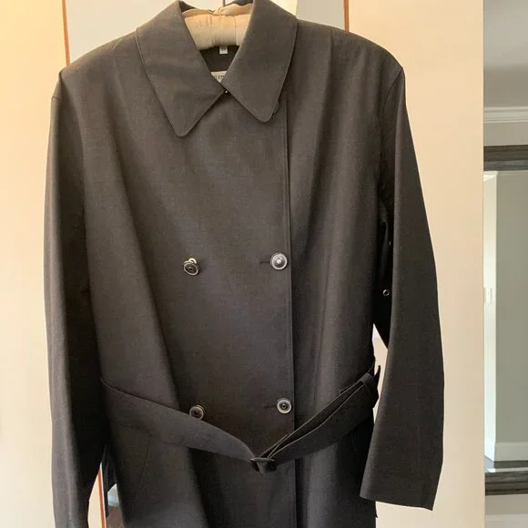 Hermes Trench Coat Black for Women